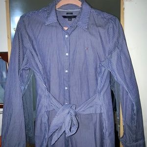 Tommy Hilfiger Women's Striped Tie Front Shirt
